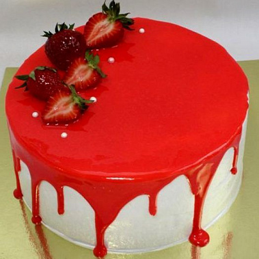 Торт глазурь с клубникой купить - комсомольскнаамуре.сладкоежкин.рф